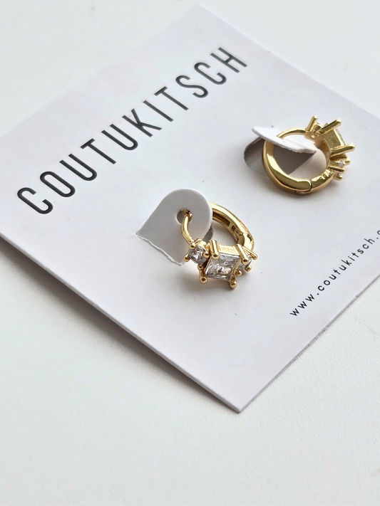 011 | mini chunky crystal hoops