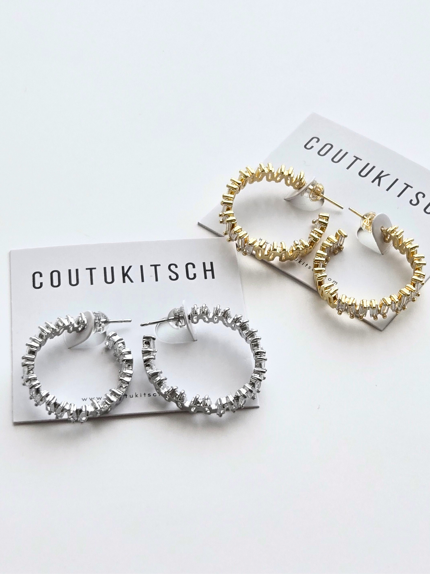 013 | large chunky crystal hoops