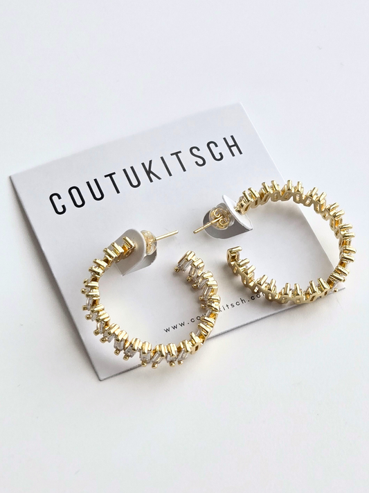 013 | large chunky crystal hoops