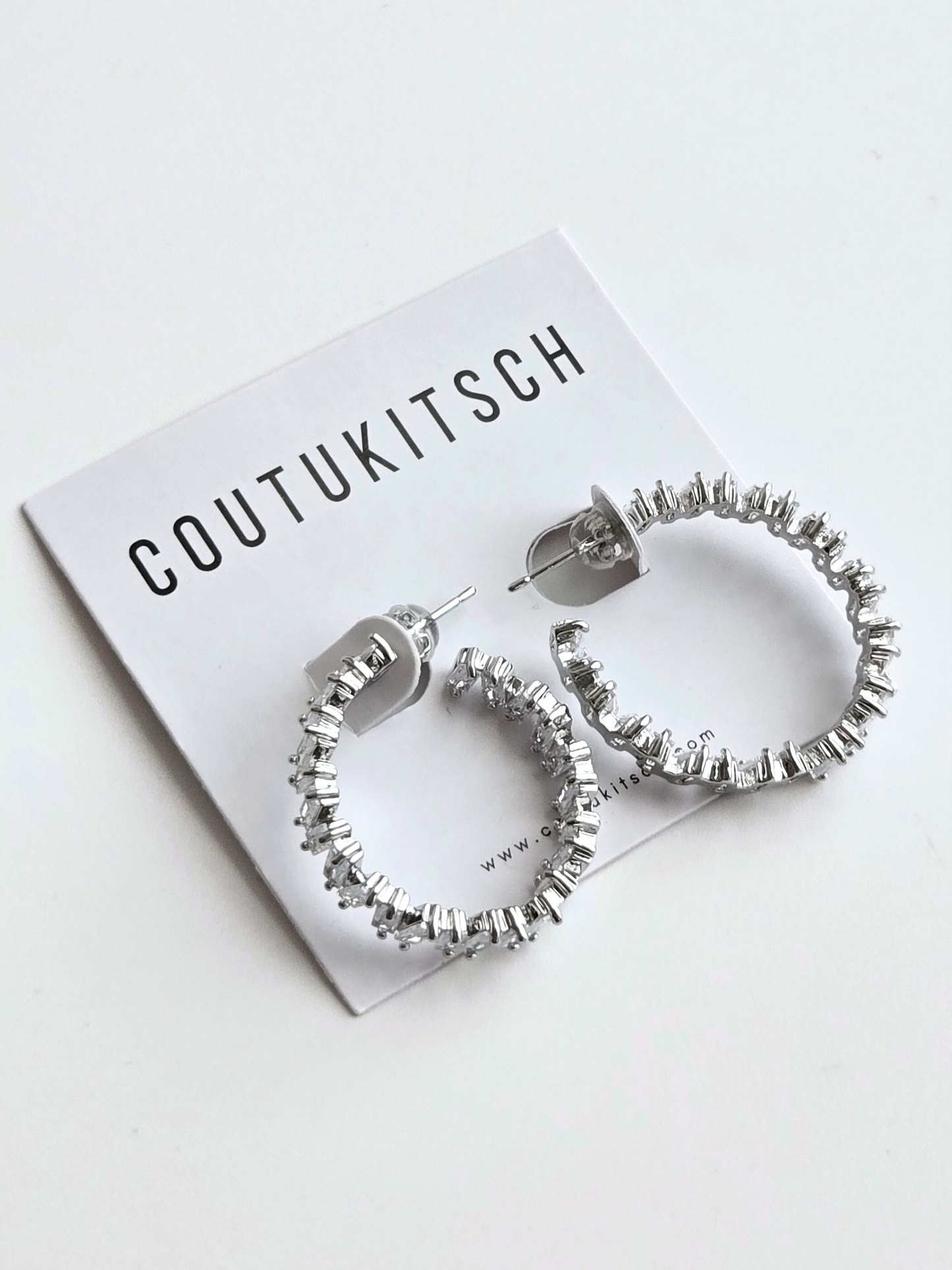 013 | large chunky crystal hoops