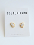 020 | abstract clear crystal studs
