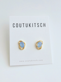 021 | abstract blue crystal studs