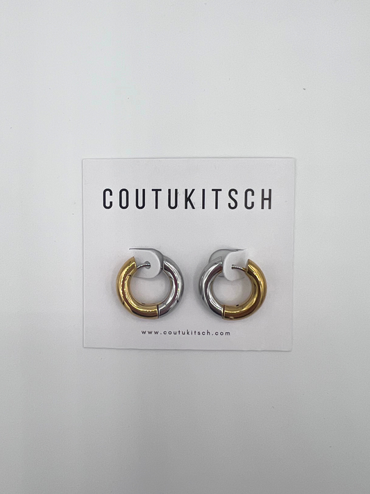 023 | mixed metal chubby hoops