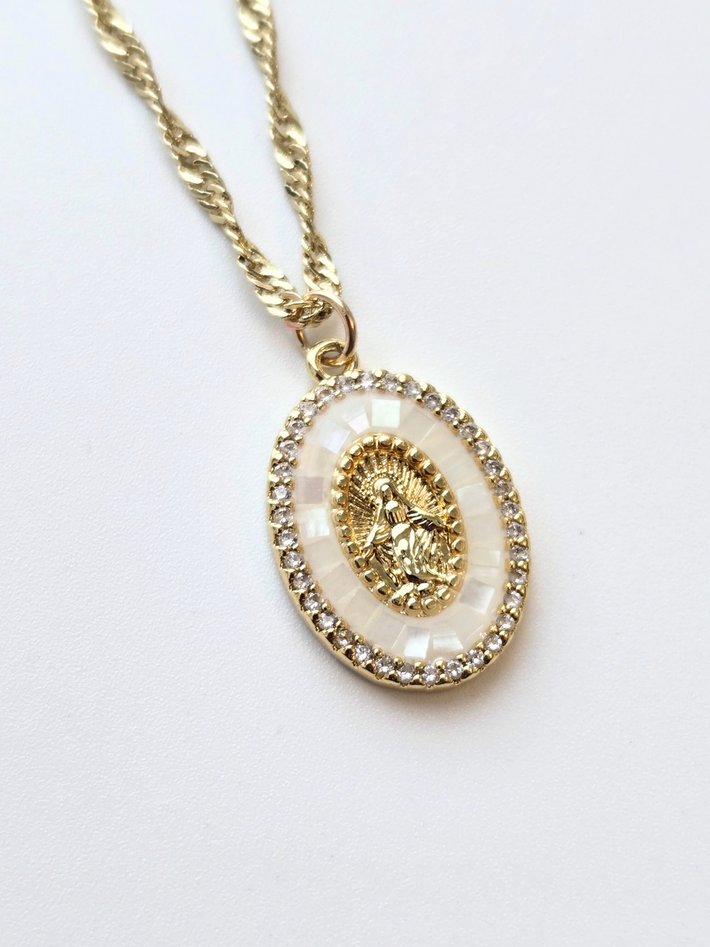 052 | pearl Lady Guadalupe necklace