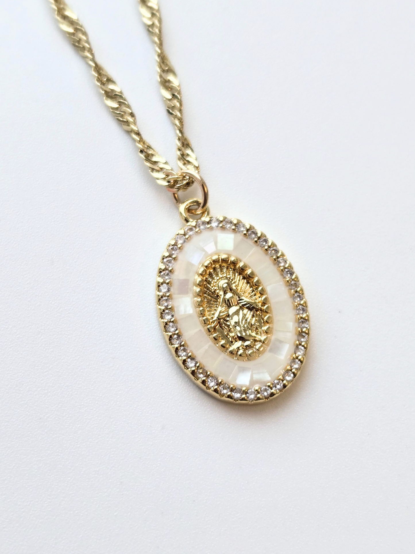 052 | pearl Lady Guadalupe necklace