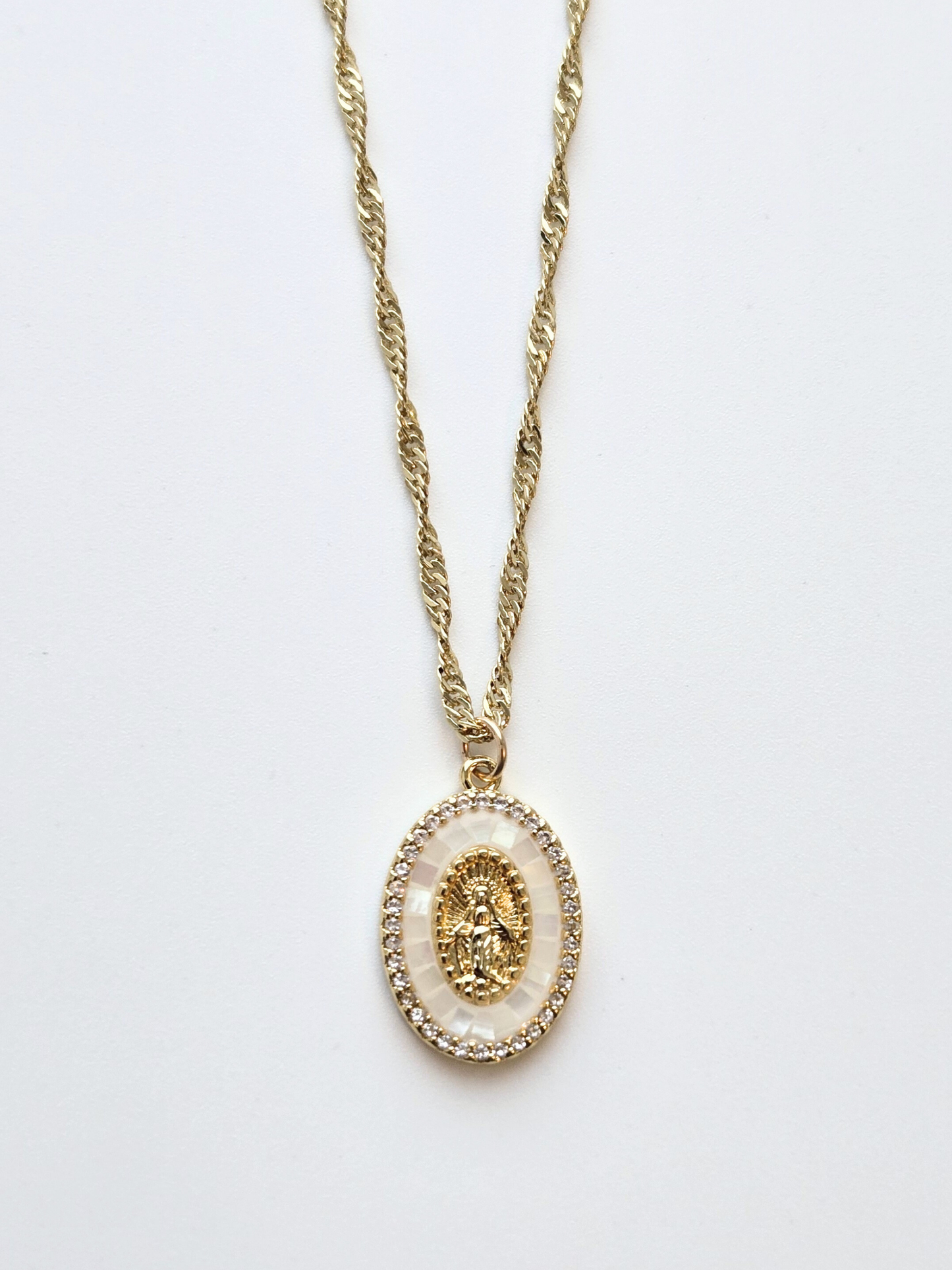 052 | pearl Lady Guadalupe necklace