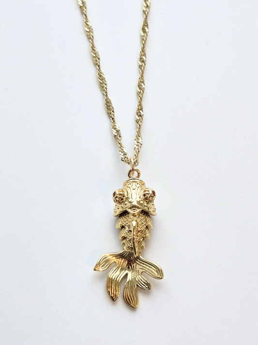 053 | gold fish necklace