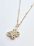 058 | white butterfly necklace