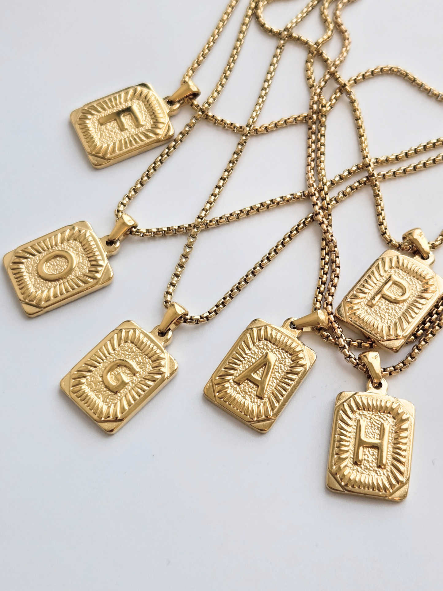 076 | letter medallion necklace