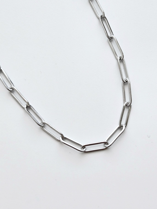 080 | silver paperclip chain