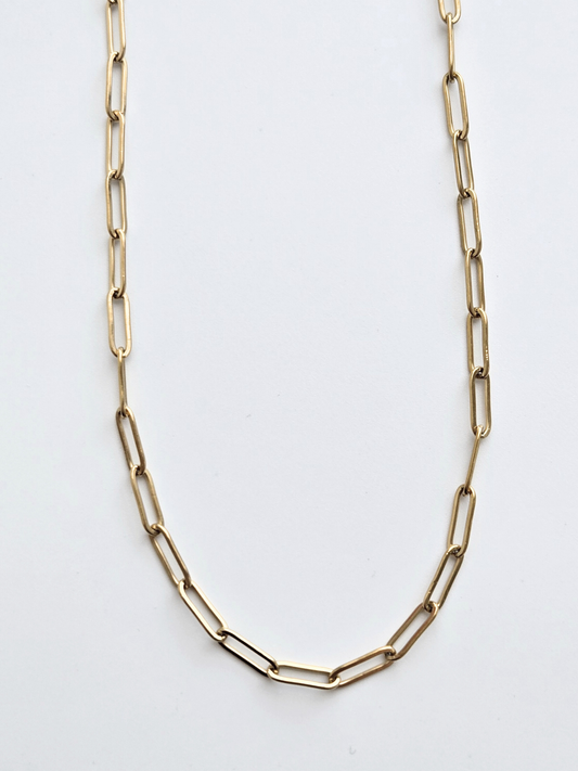 081 | gold paperclip chain