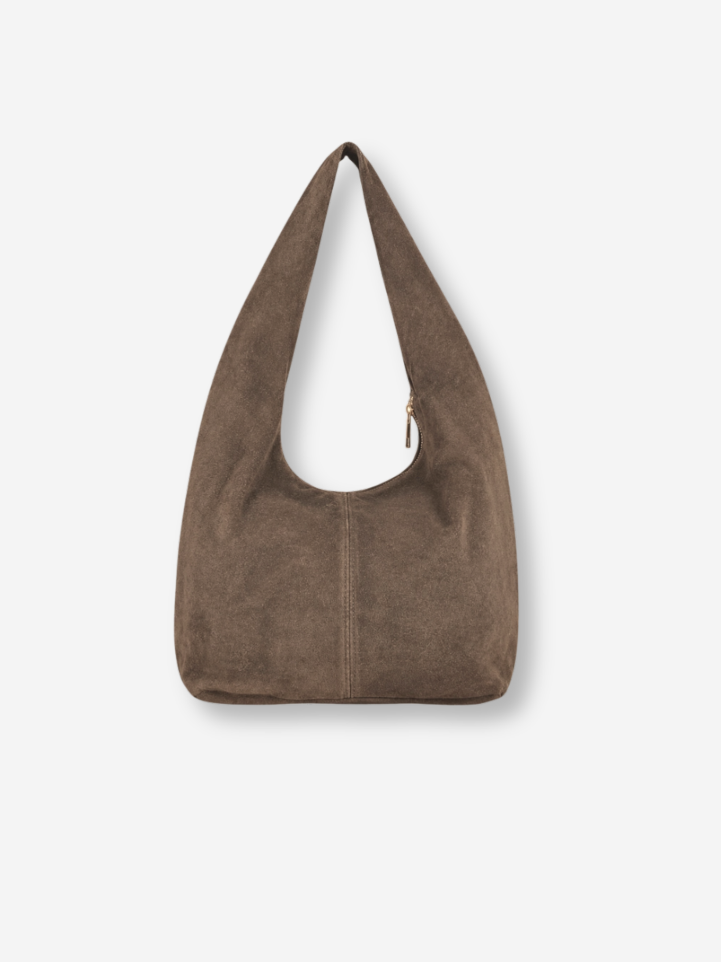 Studded Suede Leather Bag Taupe