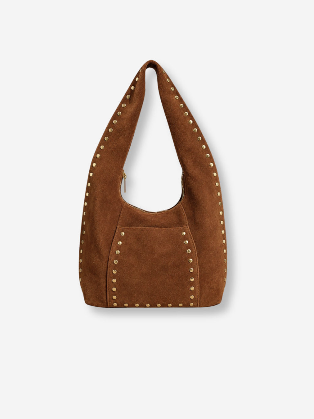 Studded Suede Leather Bag Cuero