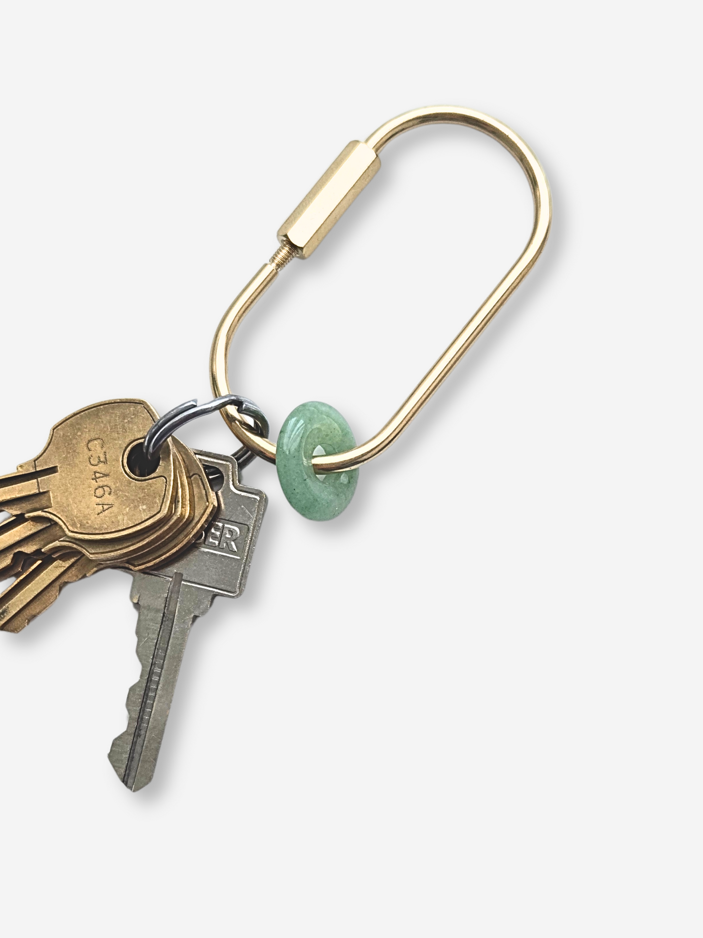 Natural Stone Carabiner Keychain