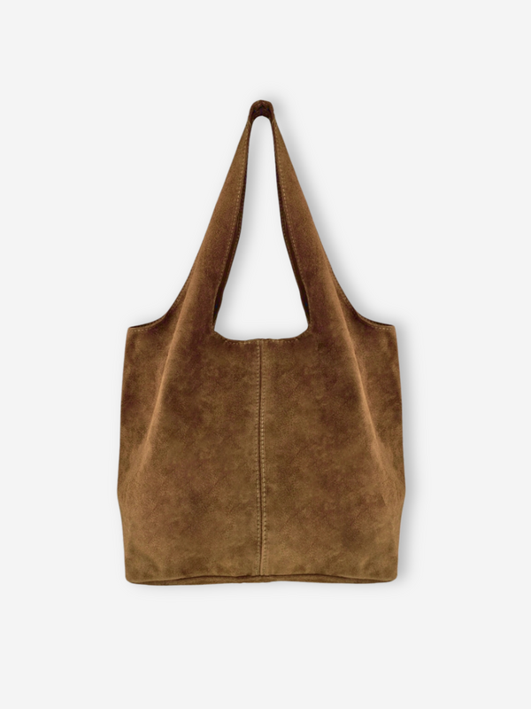 Suede Leather Boho Bag | Tobacco