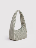 Small Nylon Meringue Bag Sage Stripe
