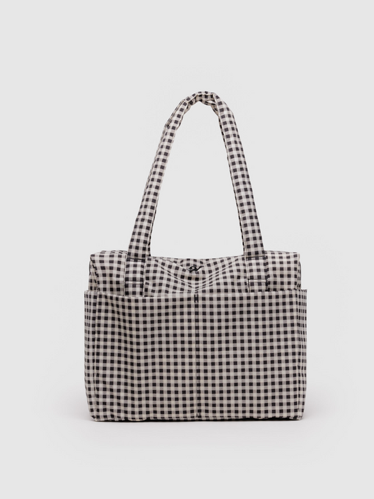 Small Cloud Carry-on | Black & White Gingham