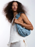 Blue Peony Paisley Bag