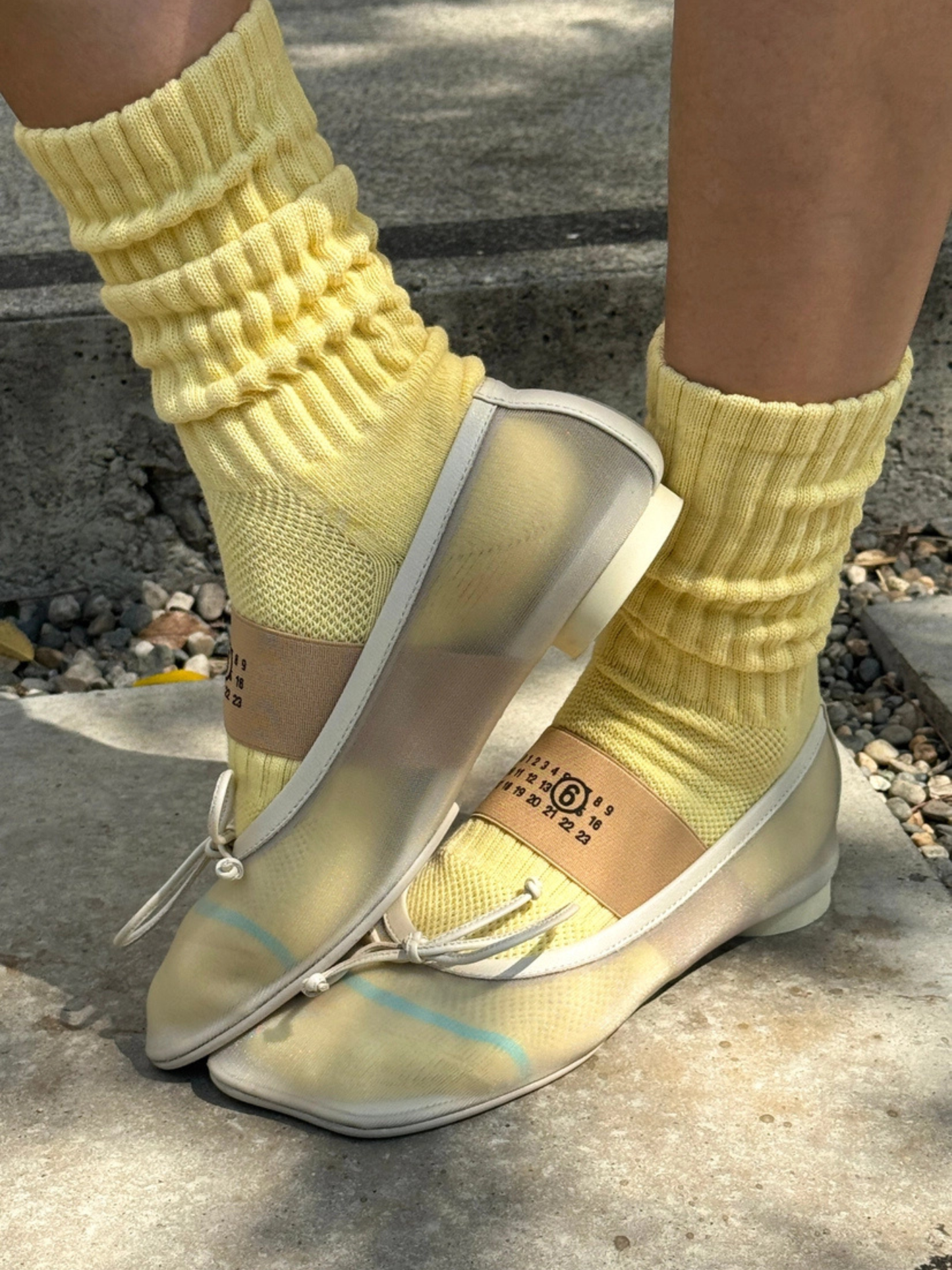Ballet Socks Pale Yellow