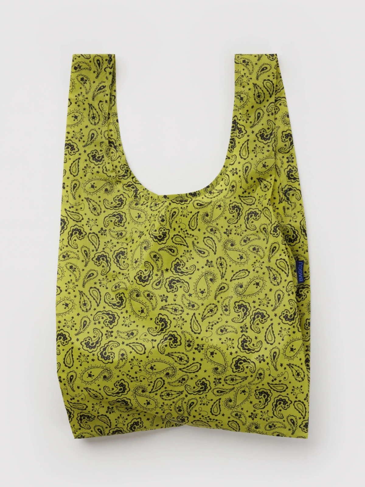 Standard Baggu Chartreuse Paisley