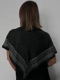 Triangle Scarf Black Paisley