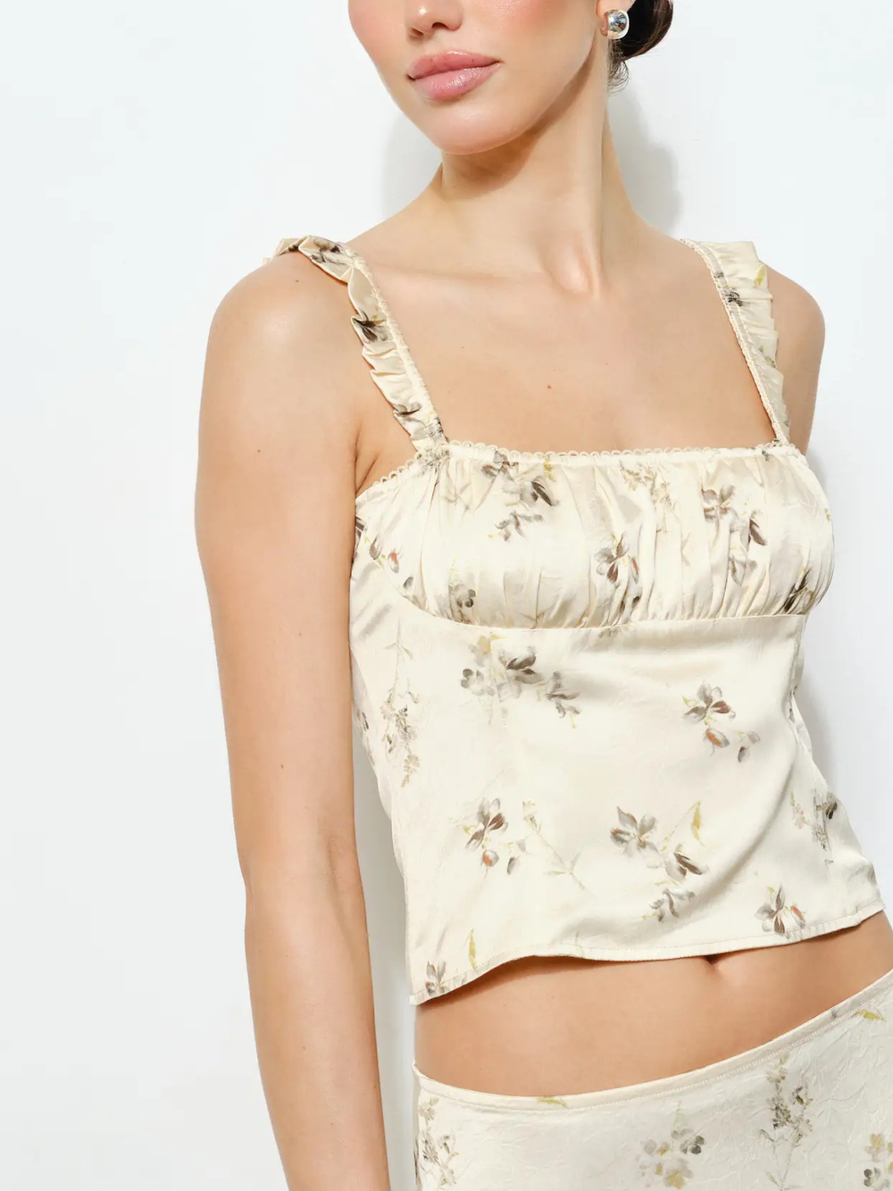 Emily Top Butter Yellow Floral