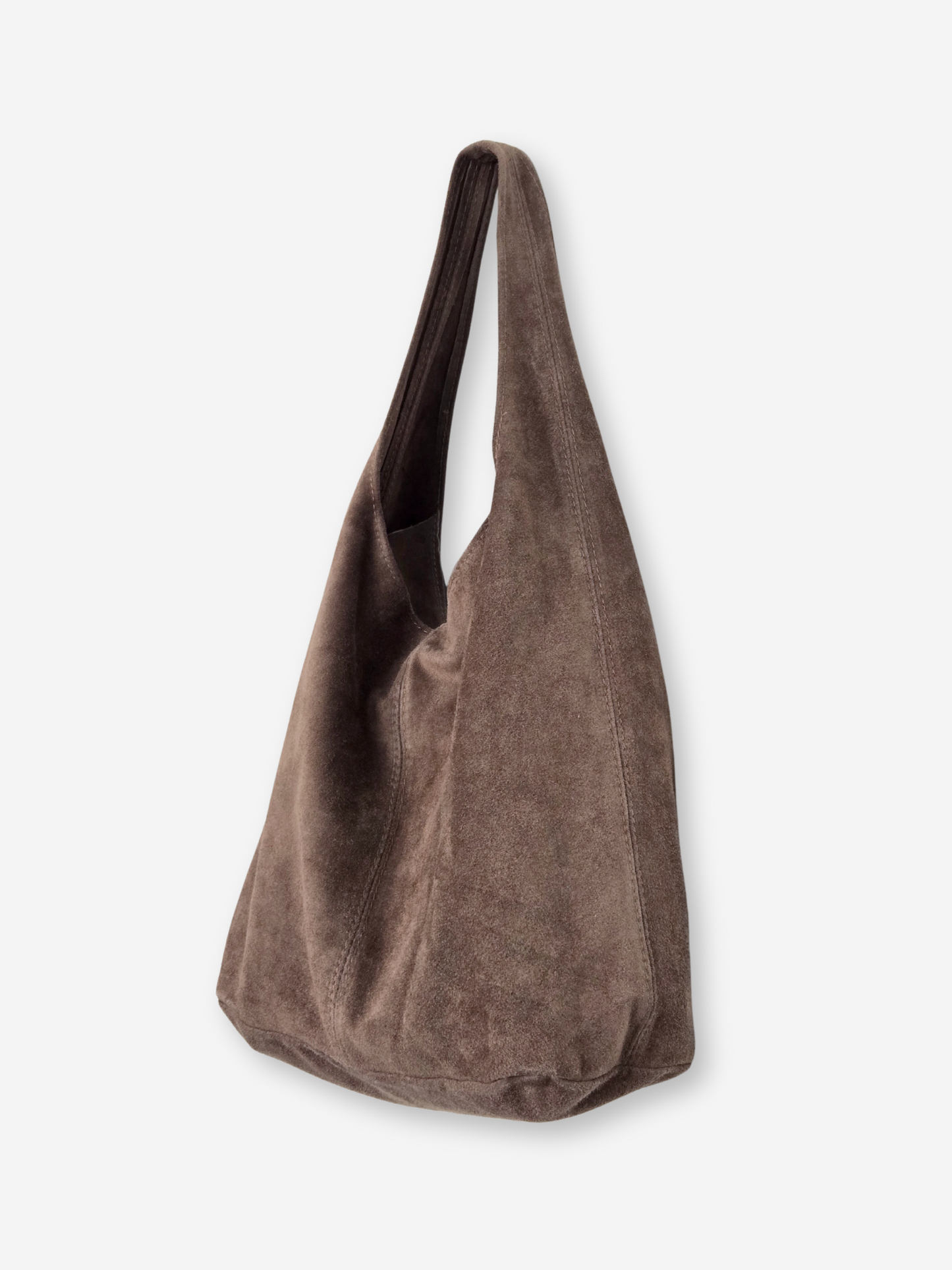 Suede Leather Boho Bag (Single Strap) | Mushroom