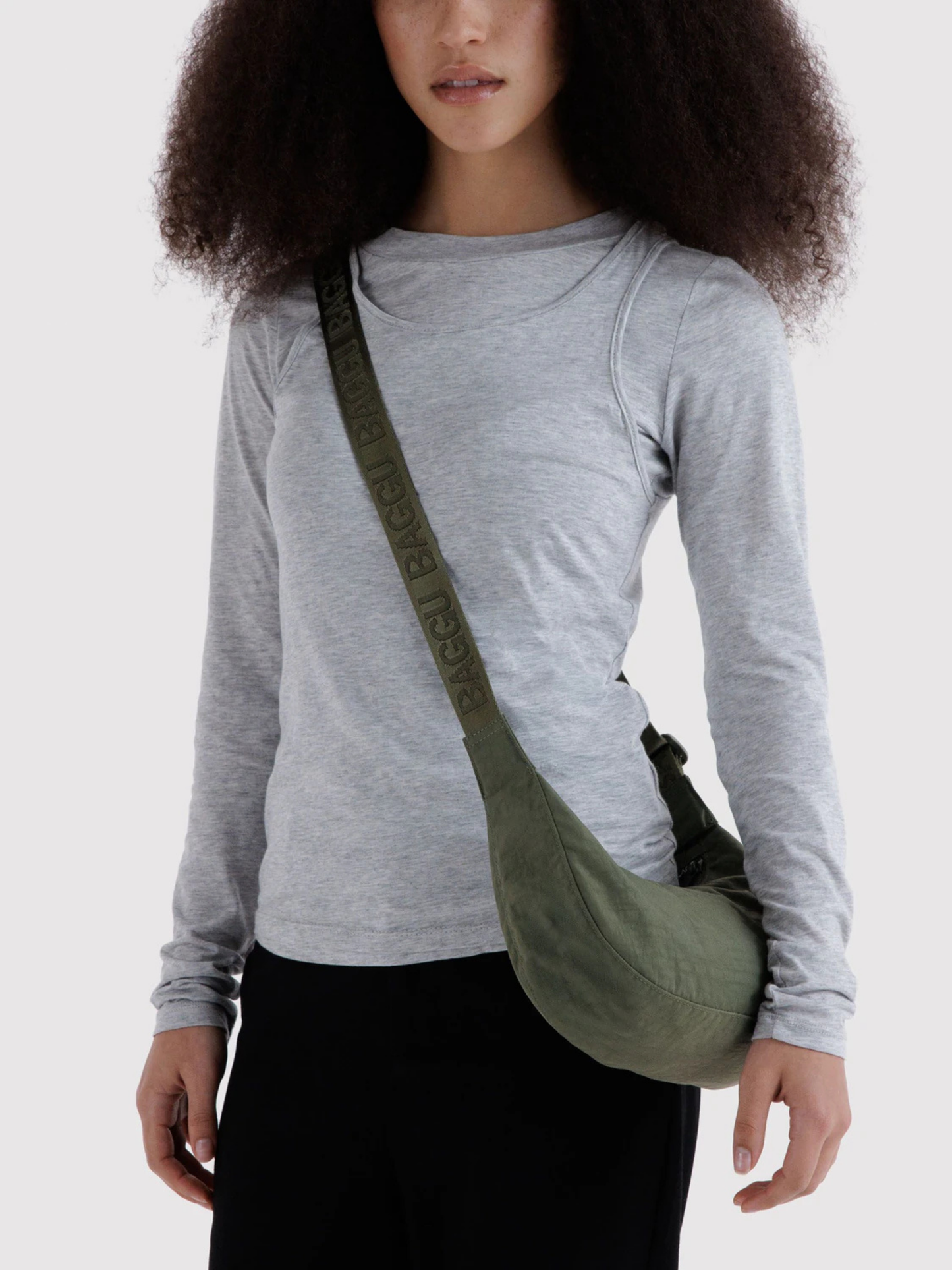Small Nylon Crescent Bag Caper