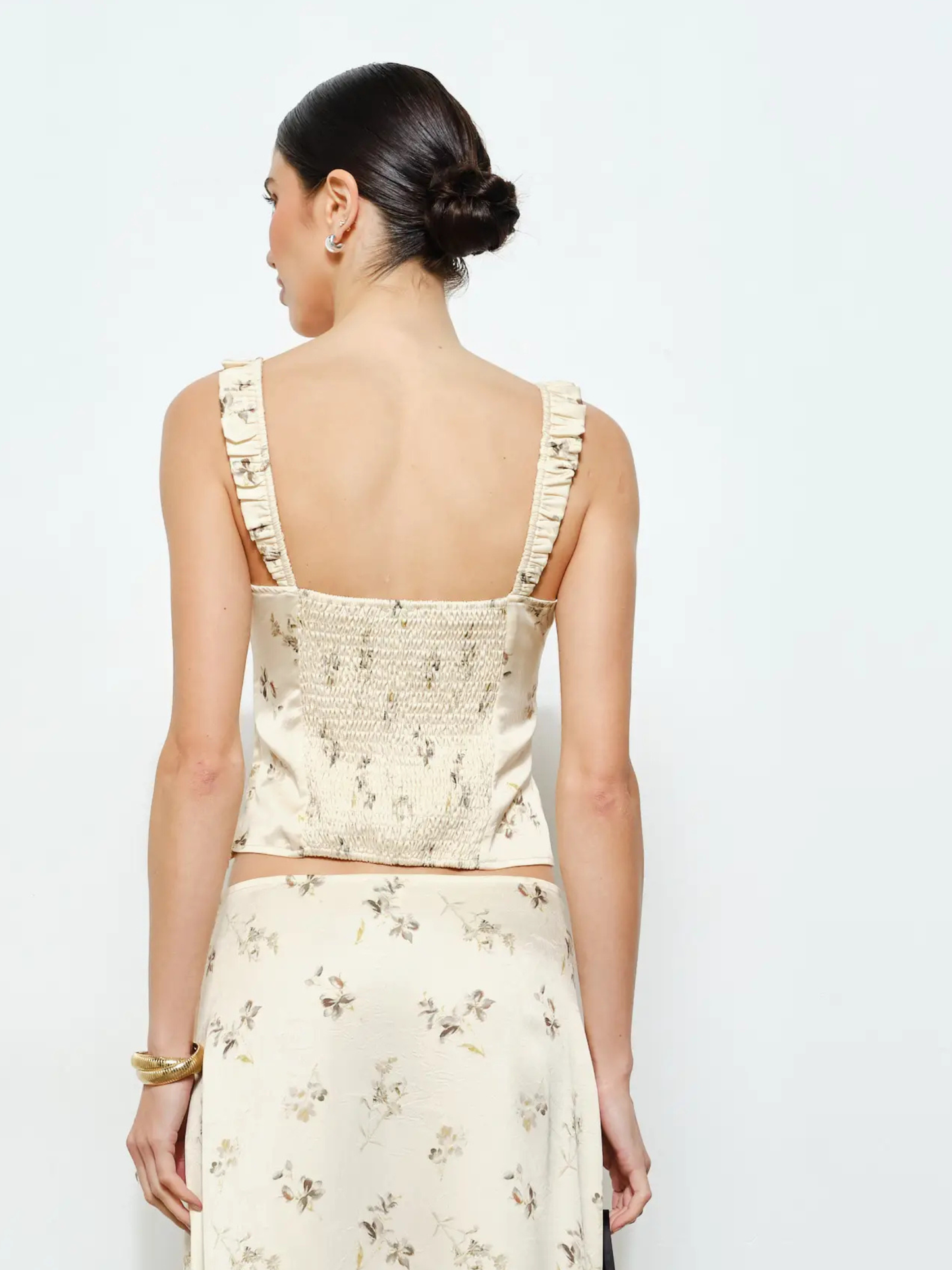 Emily Top Butter Yellow Floral