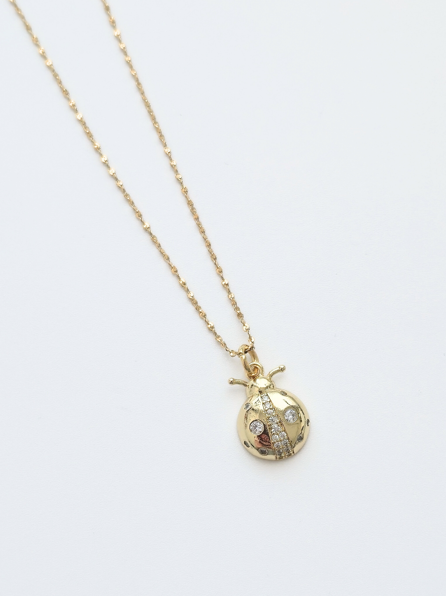 143 | clear ladybug necklace
