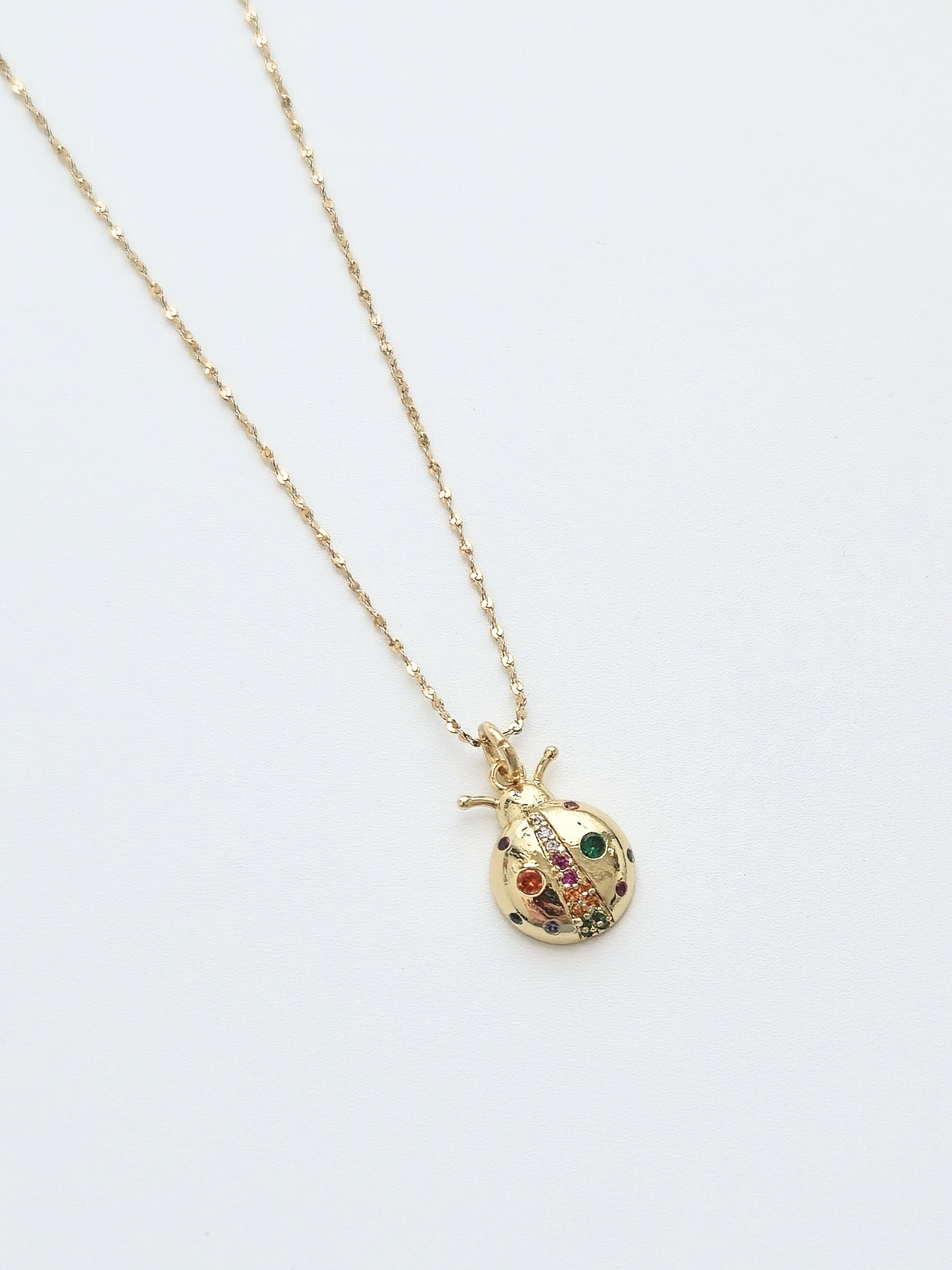 144 | rainbow ladybug necklace