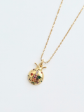 144 | rainbow ladybug necklace