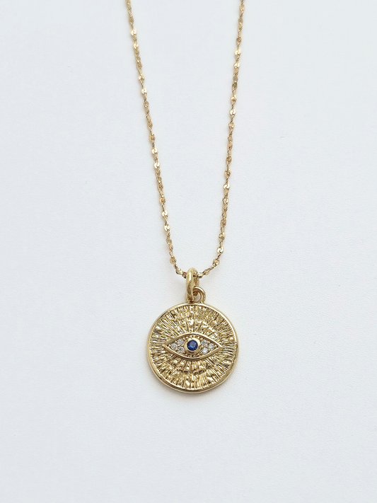 149 | evil eye medallion necklace