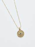 149 | evil eye medallion necklace