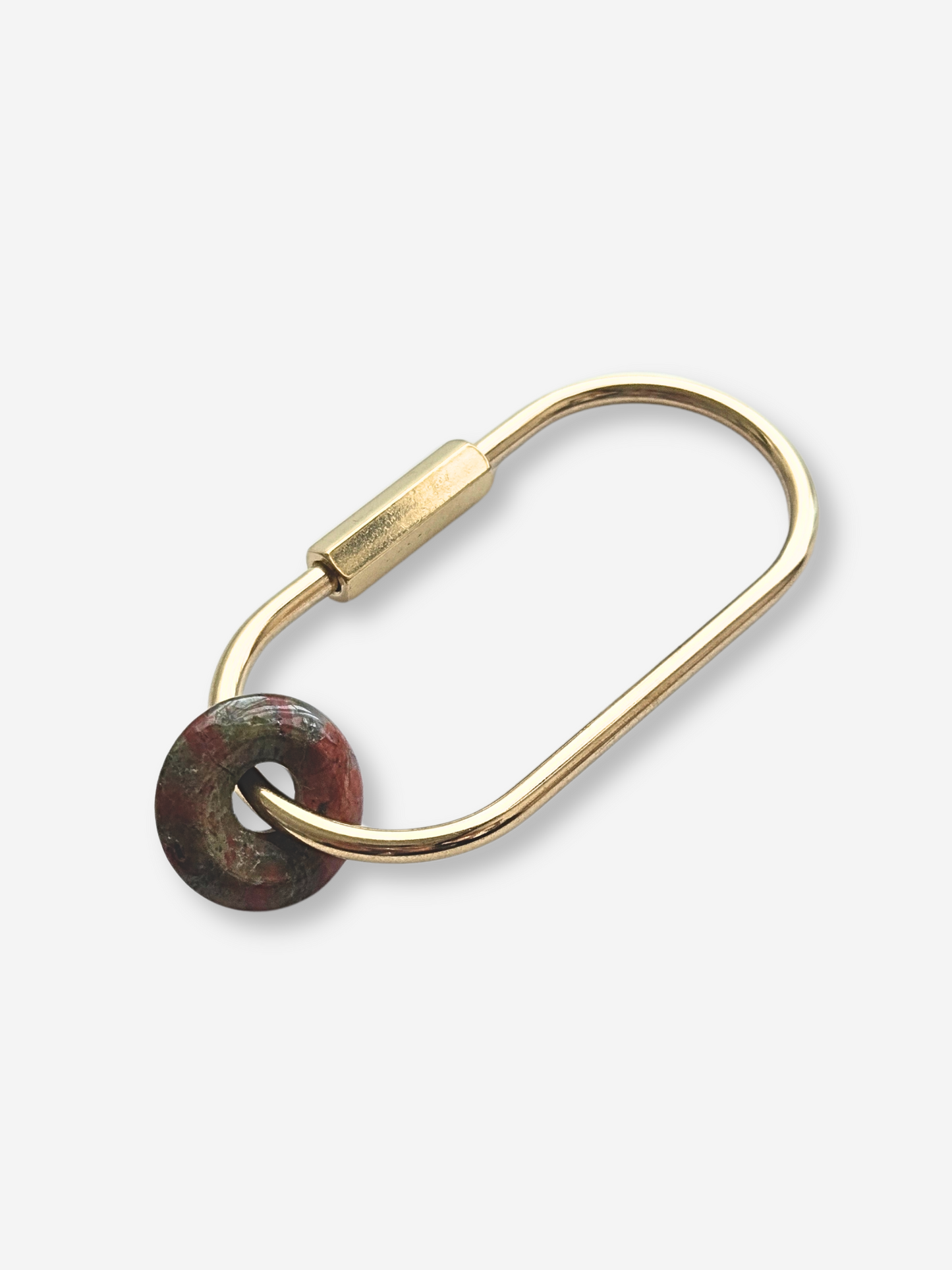 Natural Stone Carabiner Keychain