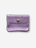 Leather Snap Wallet | Metallic Lilac