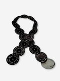 Cleopatra Boho Western Studded Leather Belt Black