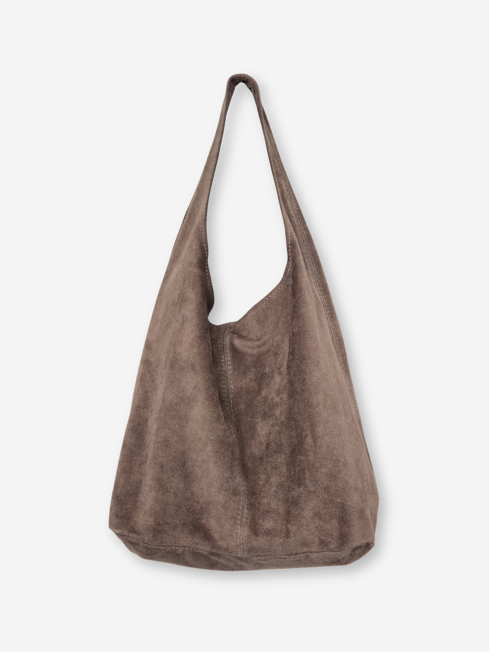 Suede Leather Boho Bag (Single Strap) | Mushroom