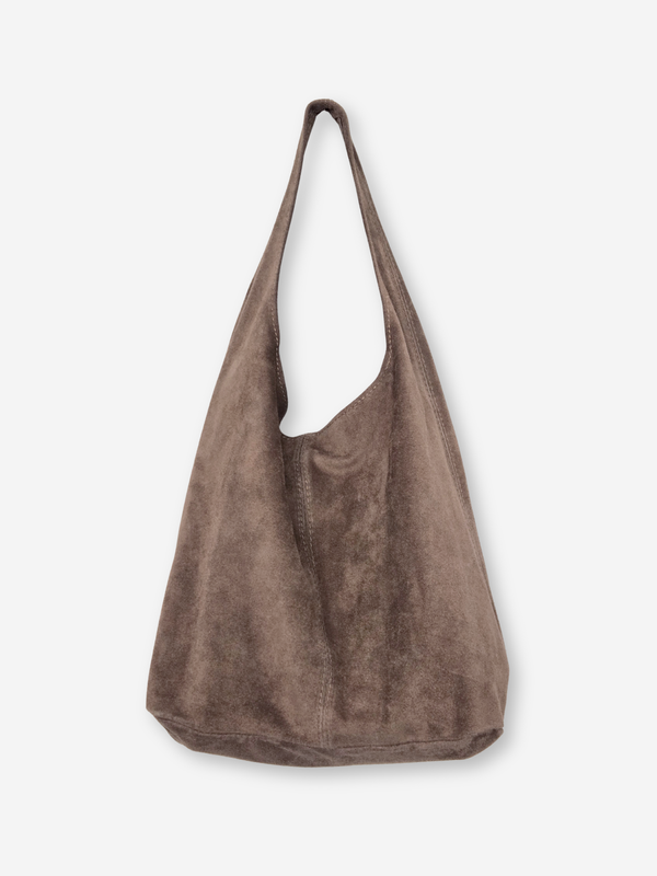 Suede Leather Boho Bag (Single Strap) | Mushroom