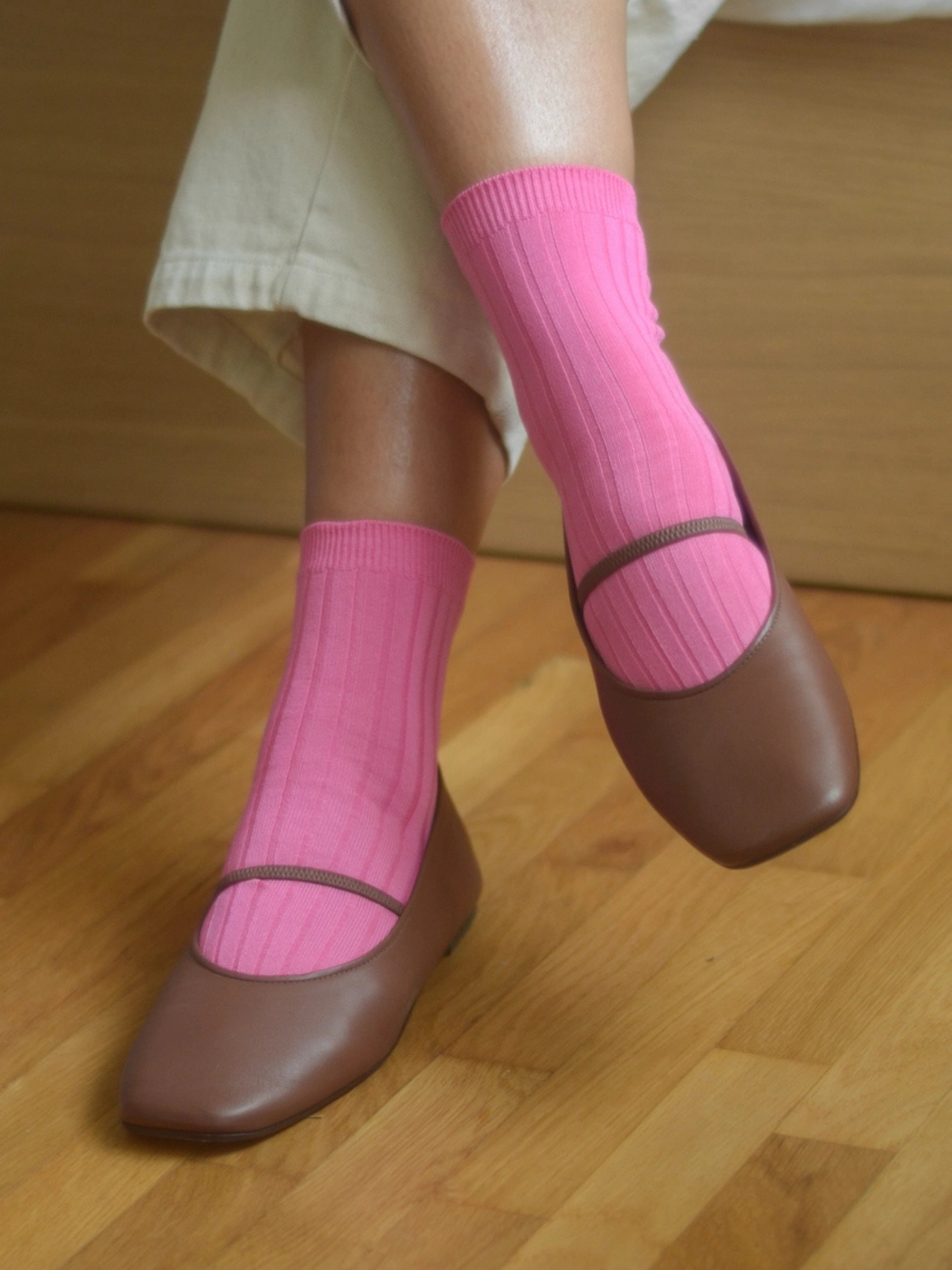 Her Socks Bright Pink