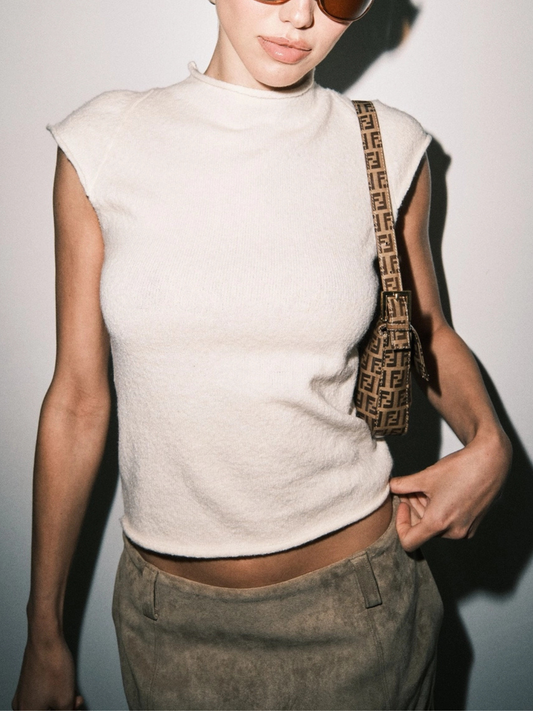 River Cap Sleeve Top Cream