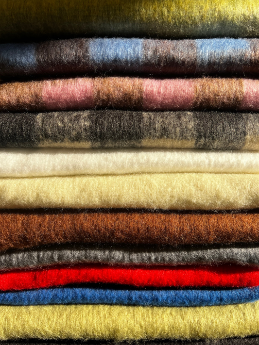 Fuzzy Fringe Scarf | Agate Stripes