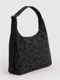 Nylon Shoulder Bag Charcoal Ditsy Floral