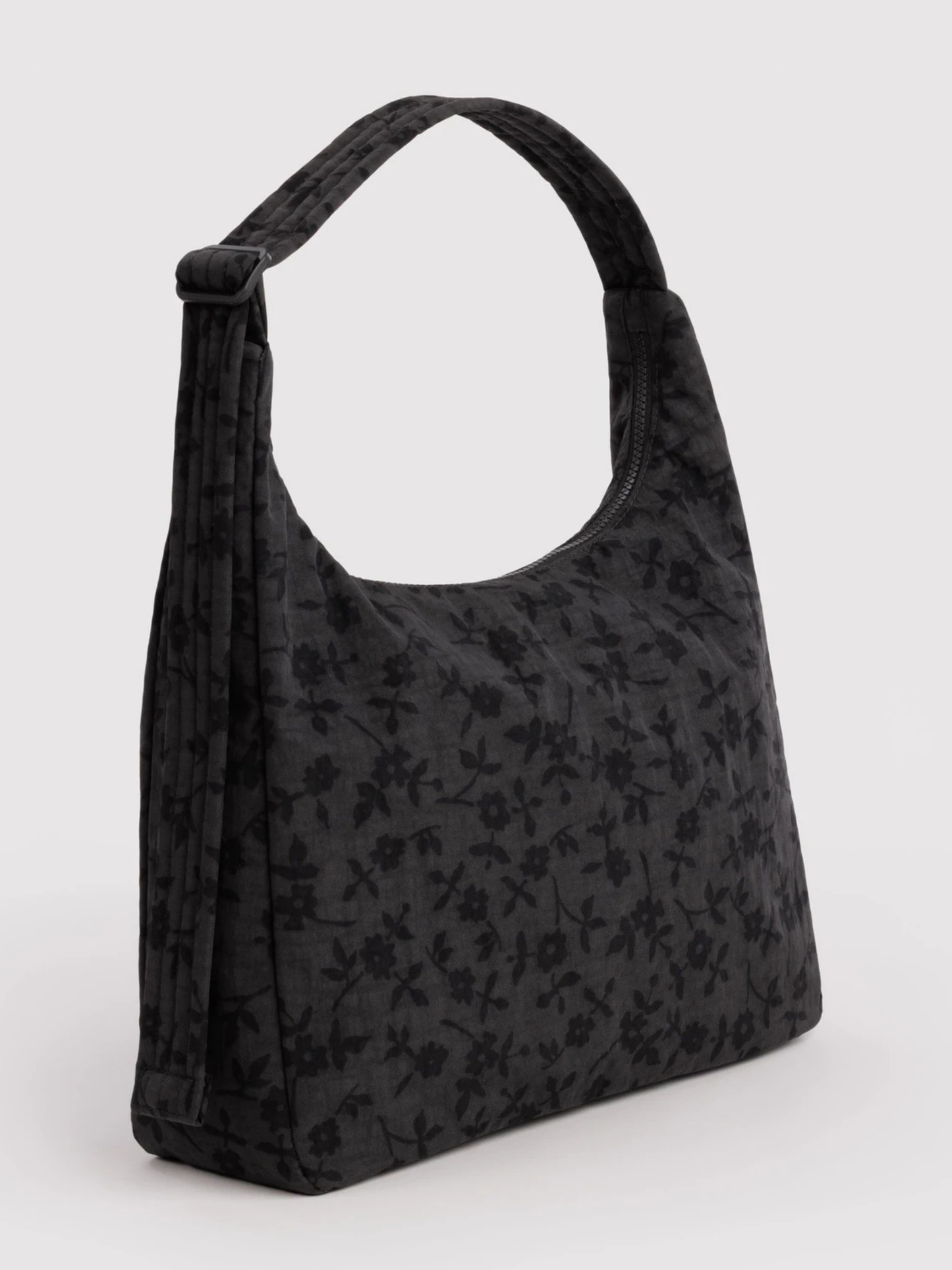 Nylon Shoulder Bag Charcoal Ditsy Floral