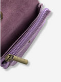 Leather Snap Wallet | Metallic Lilac