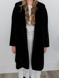 VINTAGE by TUU | Black Faux Fur Midi Jacket (M-L)
