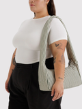 Nylon Meringue Bag Sage Stripe