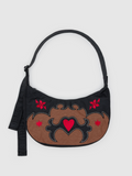 Medium Nylon Crescent Bag | Western Appliqué