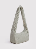 Nylon Meringue Bag Sage Stripe