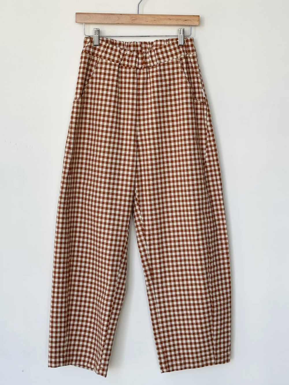 Gingham Arc Pants | Cinnamon Gingham